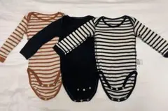 ユニクロ 長袖 ロンパース ボディスーツ サイズ90 3点セット まとめ売り