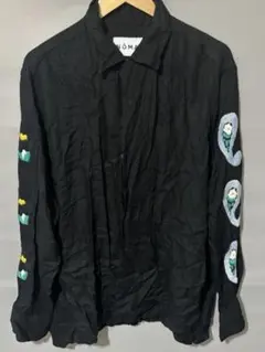 NOMA t.d. 刺繍入り黒長袖シャツ