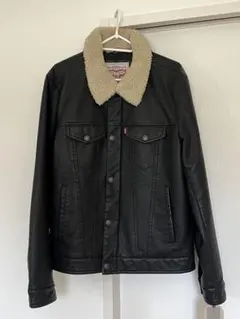 【Levi's新品】USA直送 ブラックレザージャケット M 黒 アメカジ