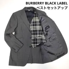 BURBERRYBLACKLABEL ベストセットアップスーツ背抜き　モヘヤ混のサムネイル