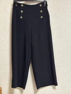 パンツ マークアンドロナ MARK&LONA マークアンドロナ　パンツ　キュロットパンツ　リボン付き　S MARK&LONA キュロットパンツ S リボン付き レディースウェア