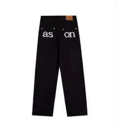 as"on アズオン SMOG WIDE PANTSブラックS