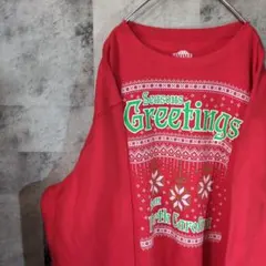 スウェットトレーナーレッドビッグオーバーサイズXL　A26,14