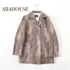 0 • 9・18 アバハウス　テーラードジャケット　羽織　総柄　日本製　裏地あり