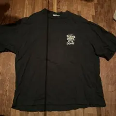 ブラック Tシャツ メッセージプリント