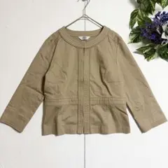 美品/上品で綺麗め/ノーカラー✨ J.PRESS 長袖 ジャケット ブルゾン M