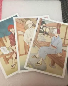 僕のヒーローアカデミア アニメイト特典ポストカード 爆豪勝己 轟焦凍 切島鋭児郎