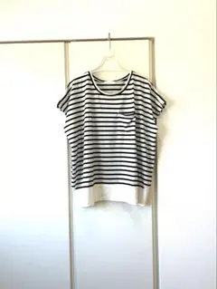 JEANASIS ボーダー 半袖 Tシャツ ポケット付きのサムネイル