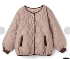 GRL ベージュ キルティングジャケット　フェイクレザー
