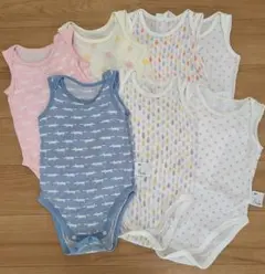 UNIQLO 80㎝ ノースリーブコットンメッシュボディスーツ ７点セット