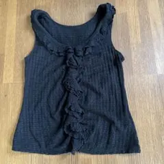 COMME CA DU MODE フリル付きノースリーブチュニック