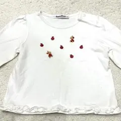 【美品】familiarファミリア　ロンT 80cm リアちゃん　りんご刺繍