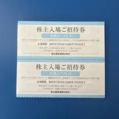 名鉄株主優待　リトルワールド　モンキーパーク　南知多ビーチランド　入場無料券２枚のサムネイル