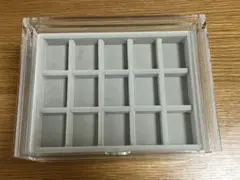 無印良品 重なるアクリルケース２段引出・大　ベロアケース格子付き