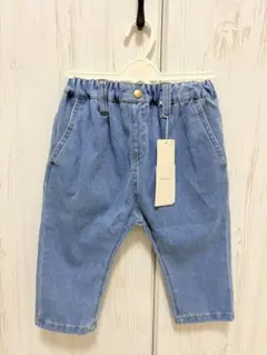 新品‼︎プティマイン　デニムパンツ100cm 七部丈
