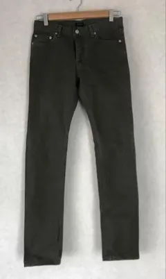 ◉ドミンゴ DMG スリムカラーパンツ　カーキ　コットン