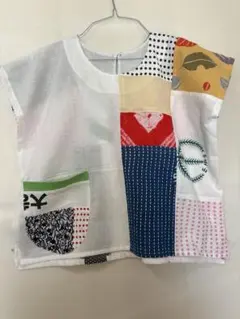 アトリエドゥサボン お部屋でガーデン刺繍ブラウス リネン100% 白 F 
