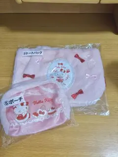 ハローキティくじ　一番くじ　トートバッグ　ポーチ
