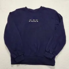 ネイビー チェリー スウェットトレーナー　さくらんぼ　プティマイン