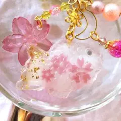 予約済の44 桜咲くたい焼きレジン根付け