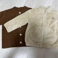 【未使用】ユニクロ　フリース ジップアップアウター 90cm