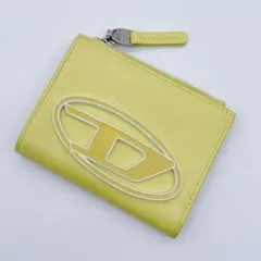 未使用級♡DIESEL 2つ折り財布 コンパクトウォレット イエロー デカロゴ