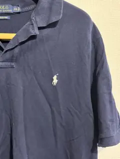 Ralph Lauren ポロシャツ ネイビー ワンポイント刺繍 半袖 XXL