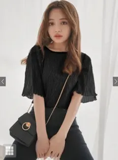 「あ@あ様専用」 キャミソール付き波プリーツプルオーバー［fo1455］