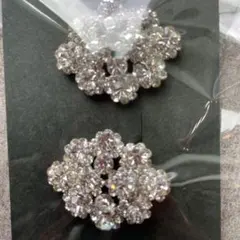 イヤリング　シルバークリスタルストーンデザイン　新品