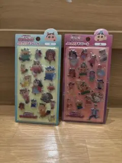 正規品 クレヨンしんちゃん ぷっクリアデコシール 2種セット
