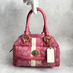 極美品 y2k COACH Signature Turnlock bag