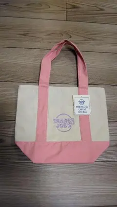 TRADER JOE'S ミニパステルトートバッグ　ピンク