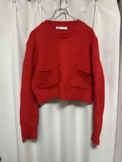 ZARA ソフトニットクロップドセーター M
