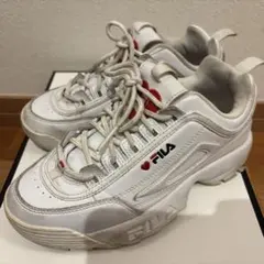 FILA ハートロゴ 厚底スニーカー ホワイトのサムネイル