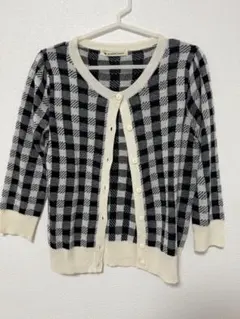 MAJESTIC LEGON チェック柄カーディガン 7分丈
