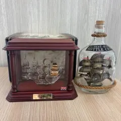 美品ニッカウィスキーのボトルシップ ・メイフラワー号のガラスシップ