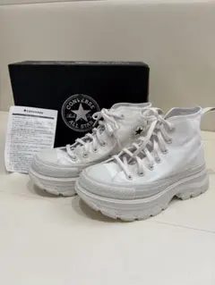 ⭐︎CONVERSE厚底スニーカー トレックウェーブバターホワイトガム25.0