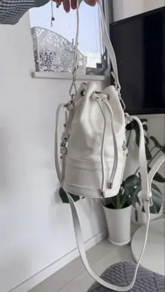 美品 【OHGA】オーガ 牛革 バケツバッグ 2way