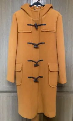 英国製 BURBERRY ダッフルコート オレンジ