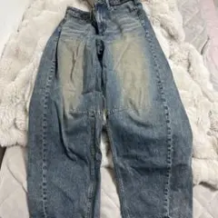 GU バレルレッグジーンズ デニムパンツ M