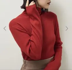 チクチクしないリブタートルニットプルオーバー　GreenParks