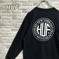 393【人気即完売品】ハフ☆両面ロゴ　リージョナル美品長袖Tシャツ　ロンTのサムネイル