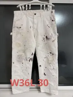 Dickies ホワイト ペインターパンツ　USA製　W36L30