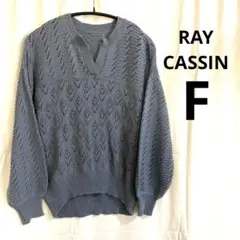 RAY CASSIN 透かし編み キーネックニットプルオーバーのサムネイル