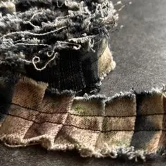 57 ペイント染めデニム　スニペットロール　1メートル60センチ