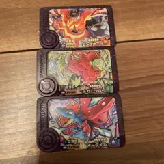 ポケモンフレンダスーパートレジャー3枚セット エンブオー メガニウム オーダイル