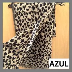 AZUL BY MOUSSY レオパード柄　ヒョウ柄　マフラー FREE 冬