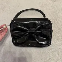 【swimmer(スイマー)】エナメルリボンハンドバッグ