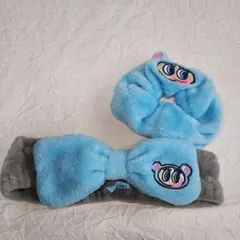 AngelBLUEリボン付きヘアバンドとシュシュ2点セット