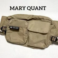 【ジャンク品】MARY QUANT ボディバッグ ウエストポーチ ベージュ